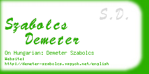 szabolcs demeter business card